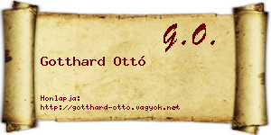 Gotthard Ottó névjegykártya
