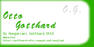 otto gotthard business card